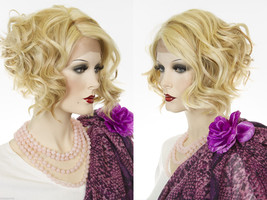 Medium Lace Front Monofilament part Wavy Blonde Brunette Red Wigs  - $69.30