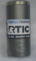 RTIC 12oz Skinny Can Cooler Stainless Steel Vacuum Insulated in Graphite Gray
