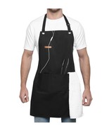 Chef Apron, 100% Polyester, Adjustable, Professional Grade, Kitchen, Black - $15.88