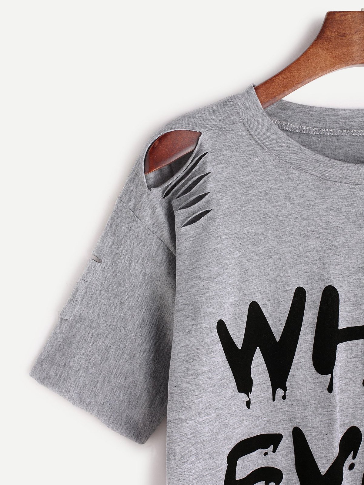 grey printed t shirt