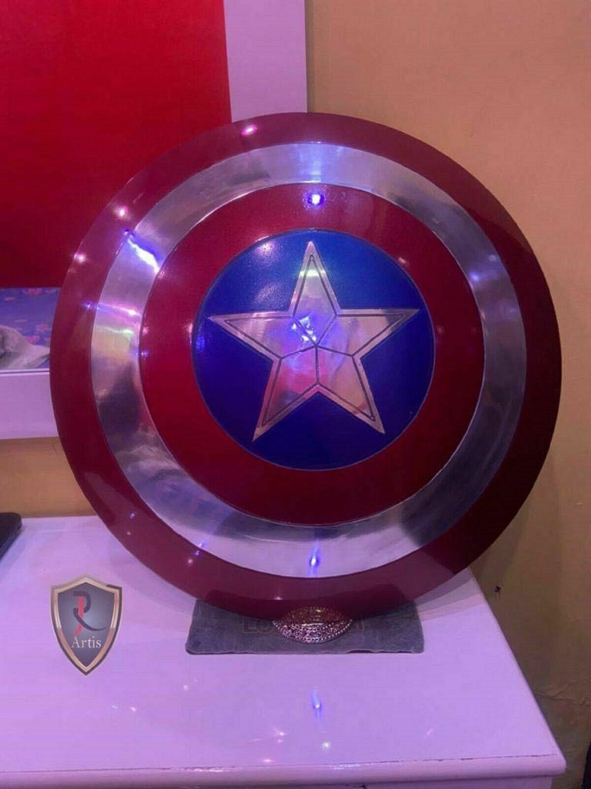 Captain America Shield 24 inches Cosplay Metal Shield  1:1 Scale Screen Accurate 