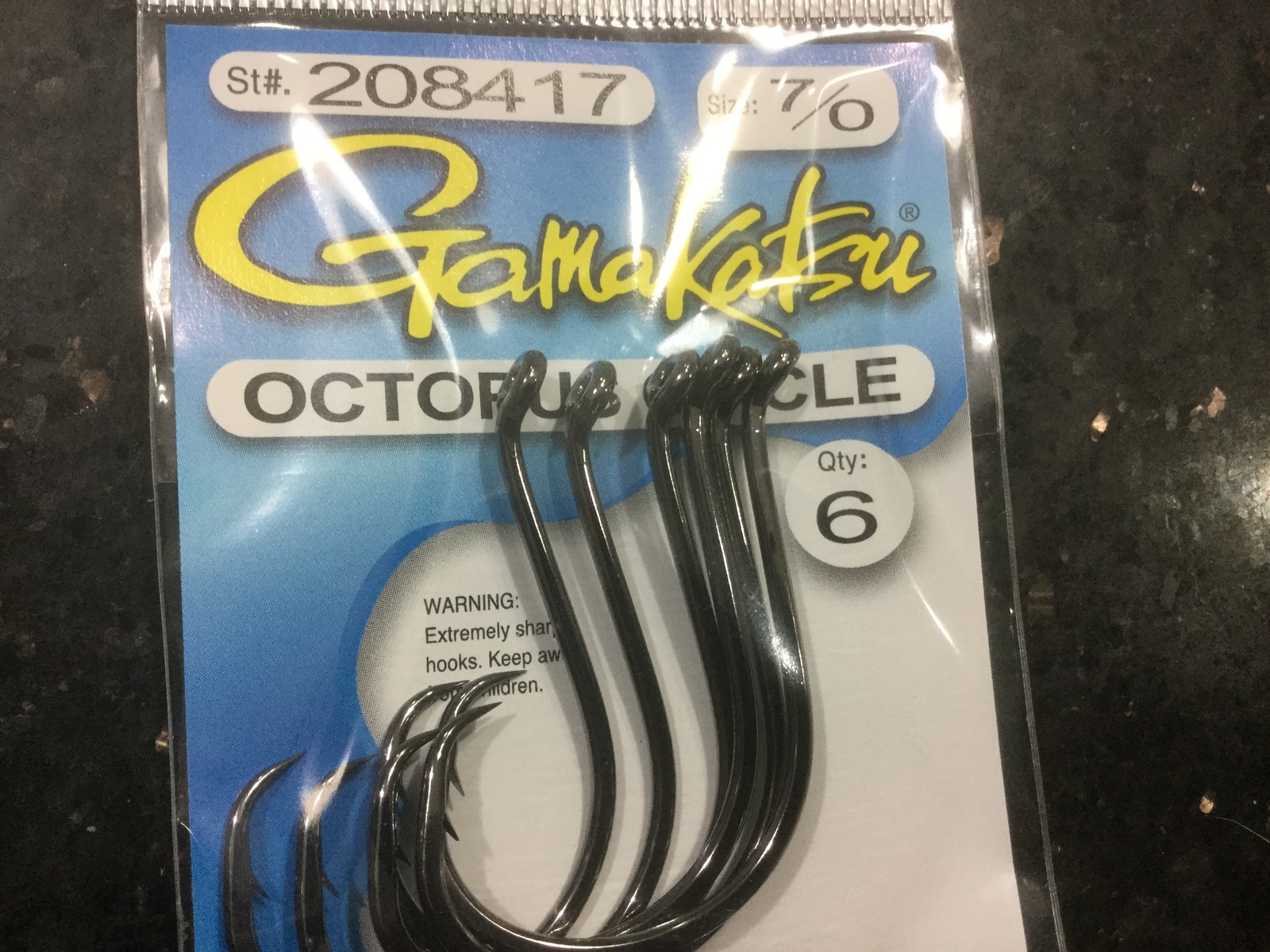 7/0 Octopus Circle Hooks 6pk Gamakatsu Hooks