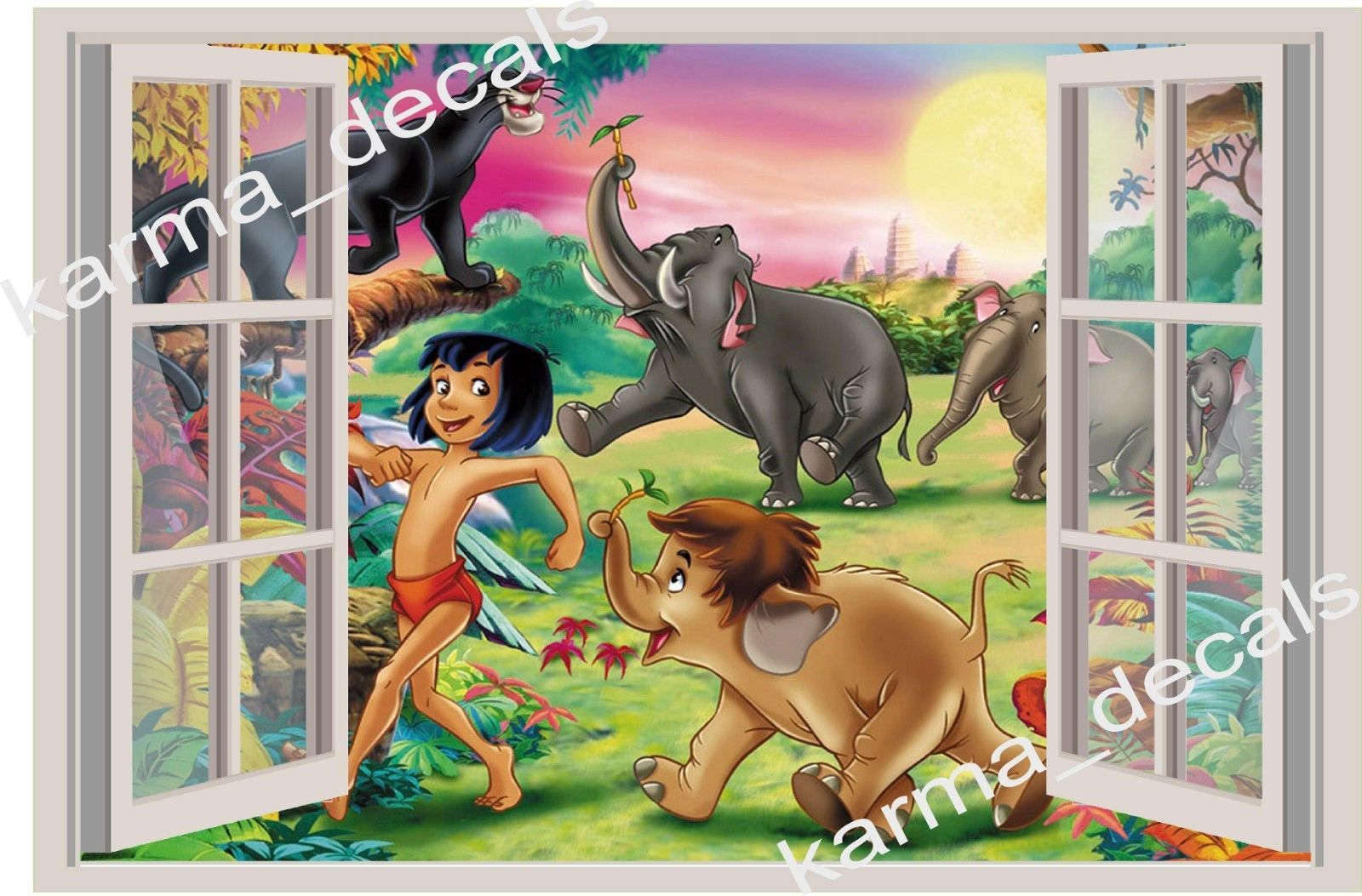 The jungle book mowgli Window Decal WALL STICKER Home Decor Art Mural 2