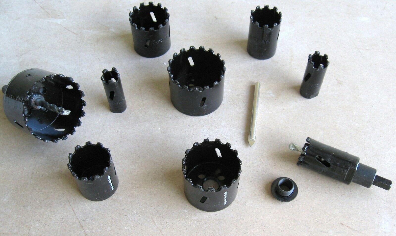 1 3/4" in Tungsten Carbide Grit Tile Hole Saw 44mm Concrete MDF Cast