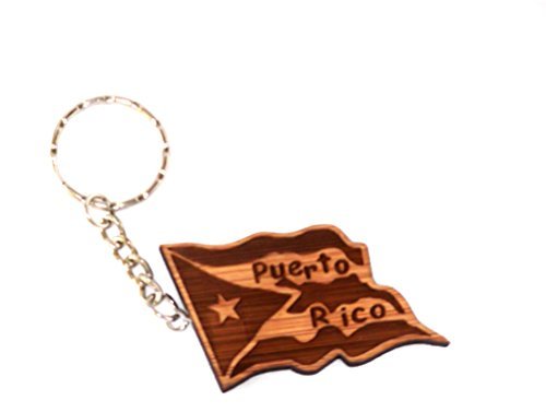 Wooden Keychain Ring Puerto Rico Flag Figure And 50 Similar Items