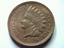 1904 INDIAN CENT PENNY CHOICE UNCIRCULATED / GEM CH. UNC./ GEM RED / BROWN - $94.00