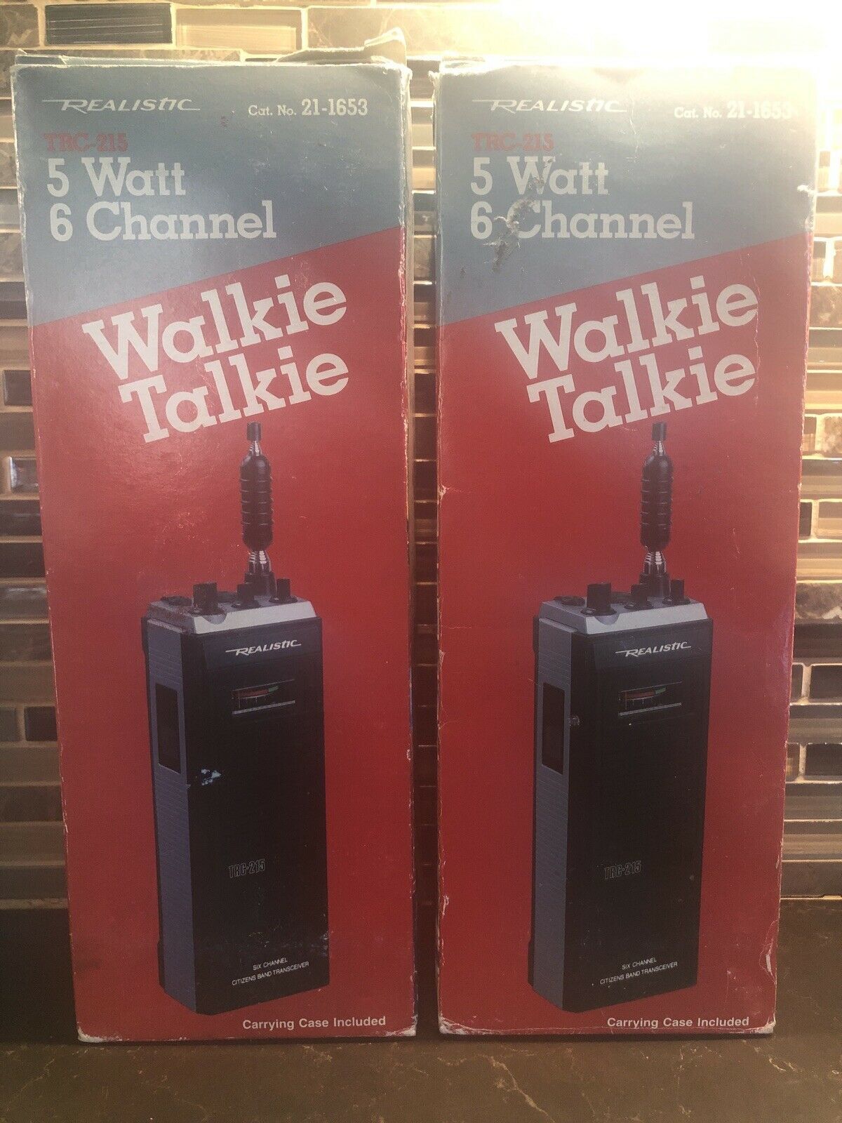 2 Vintage Rare Realistic 7 Transistor Walkie Talkie Radio TRC4 + 1983