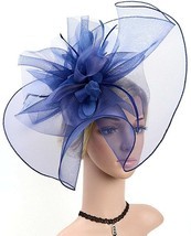 Z and X Large Kentucky Derby Mesh Fascinator Hat With Clip Headband For ... - $44.52