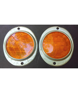 Vintage NOS Sate-Lite 30 3&quot; Amber Reflex Reflector PM-472 Aluminum Base ... - $14.50