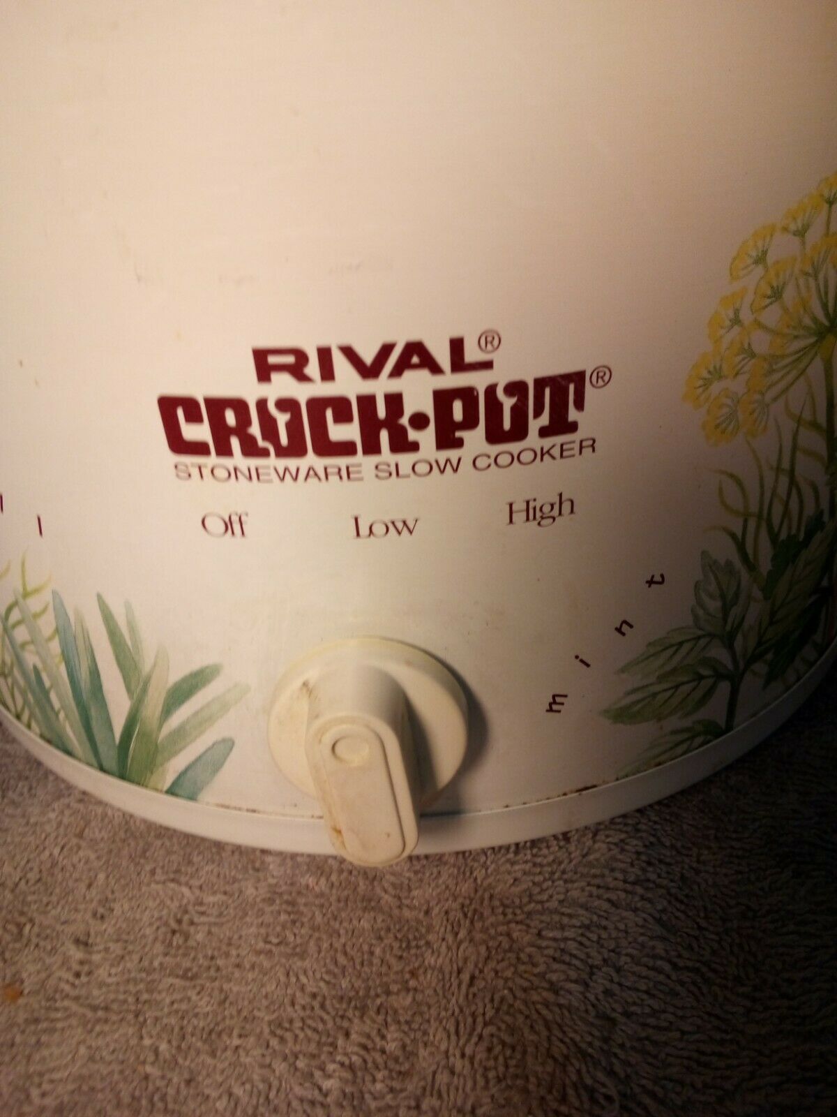 RIVAL CROCK POTSLOW COOKER MODEL 3150 REMOVABLE INSERT PLASTIC