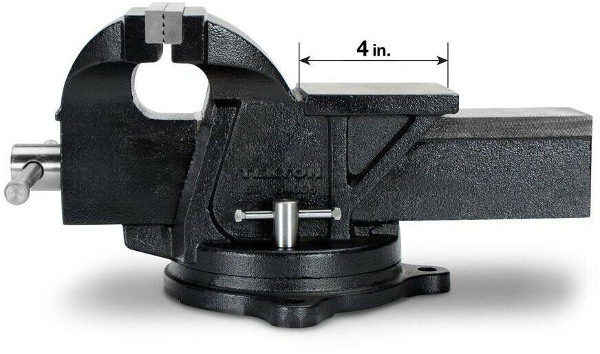 TEKTON Bench Vise 6 in. 120° Swivel Base AcmeThreaded Screw Polished Steel Clamps & Vises