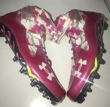 Under Armor Spine Nitro Mid MC Football Cleats Pink Camo Size 16 NWOT - $25.20