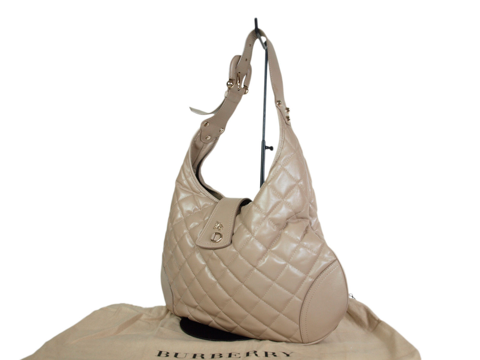 Auth BURBERRY Leather Beige Shoulder Bag BS16875L Women's Handbags & Bags