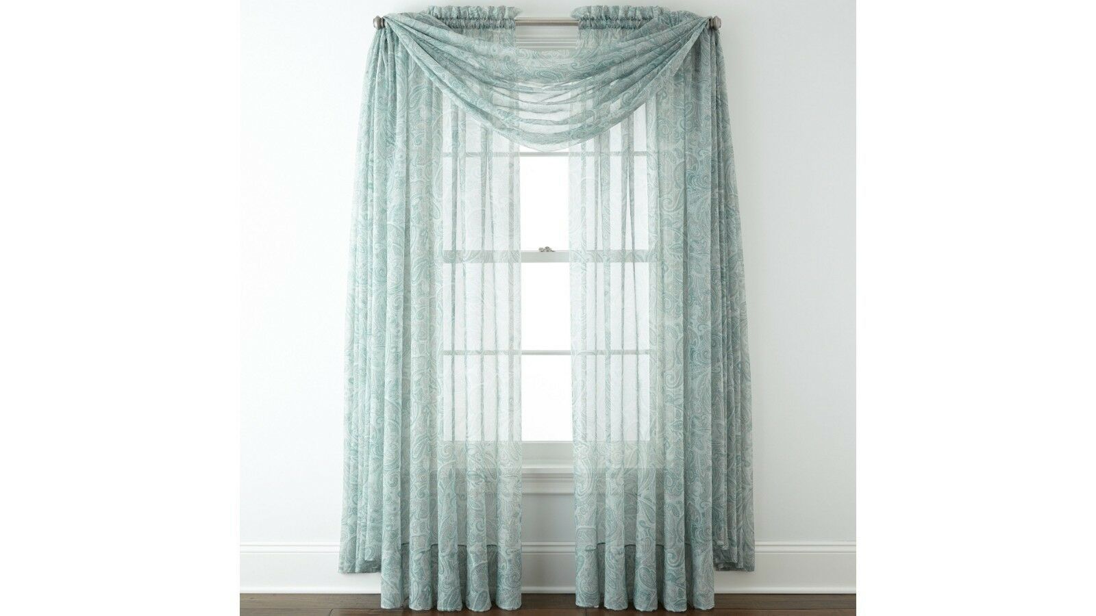 *Liz Claiborne® Lisette RodPocket Sheer Window Curtain Panel 60"X84