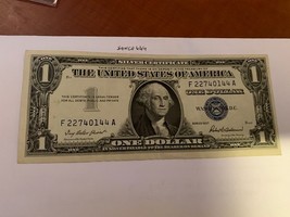 United States Washington circulated banknote blue 1957  #52 - $11.95