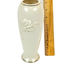 Lenox Small Porcelain Ivory Bud Vase W/Gold Trim 7&quot;  C03 - $11.88