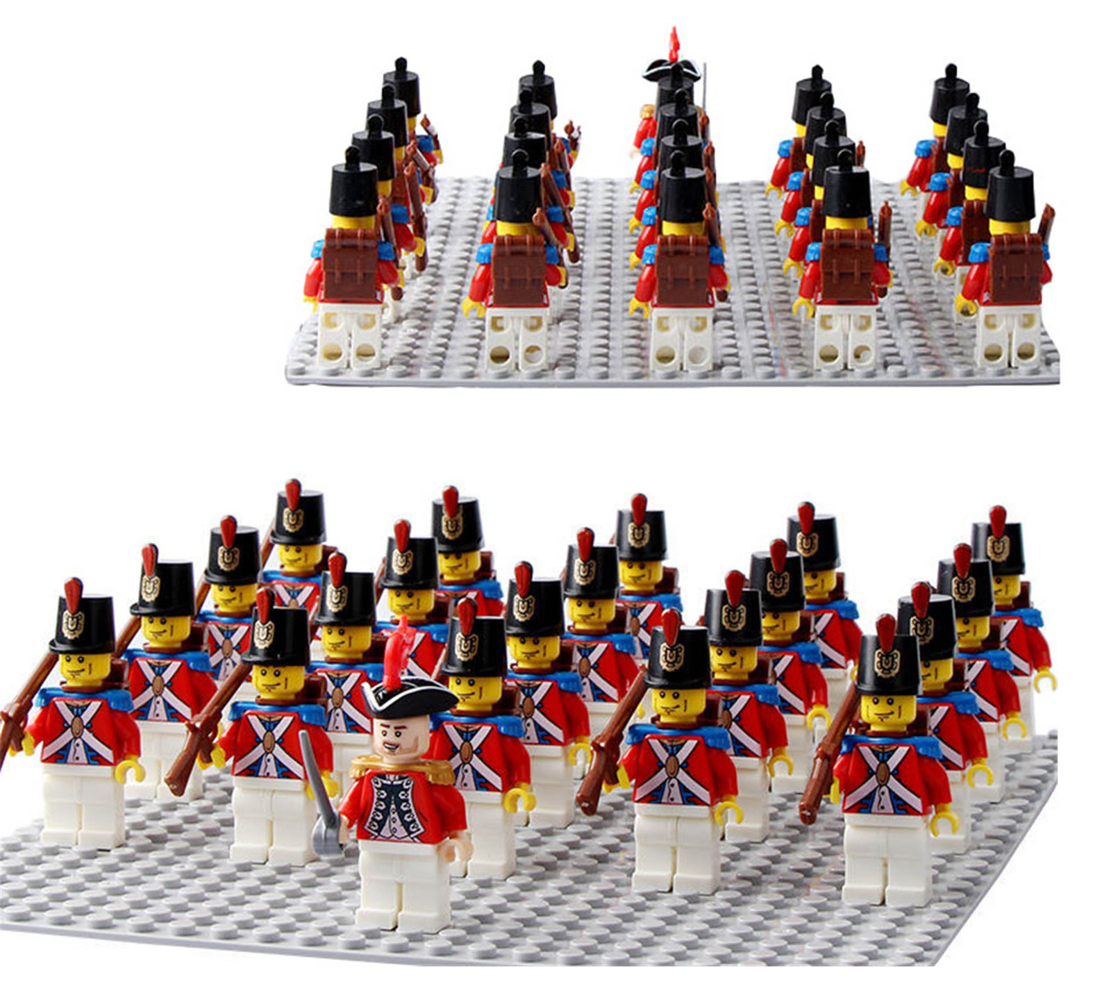 The American Revolutionary War British Redcoat infantry Army Set 21 Minifigures