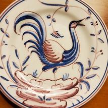 Portuguese Trinket Dish, Outeiro Agueda Hand-Painted Porcelain, Tiny Bird Plate image 2