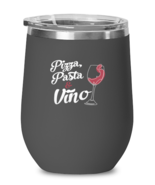 Wine Tumbler Stainless Steel Insulated  Funny Pizza Pasta &amp; Vino Foodie  - $24.95
