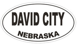 David City Nebraska Oval Bumper Sticker or Helmet Sticker D5022 Oval - $1.39+