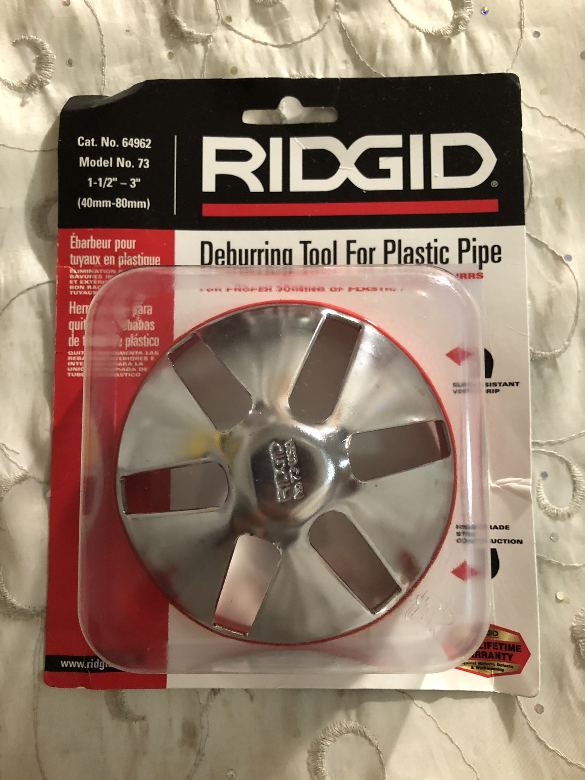 Ridgid 64962 No. 73 Plastic Pipe and Tubing Deburring Tool Other Pipe/Tubing Tools & Accs