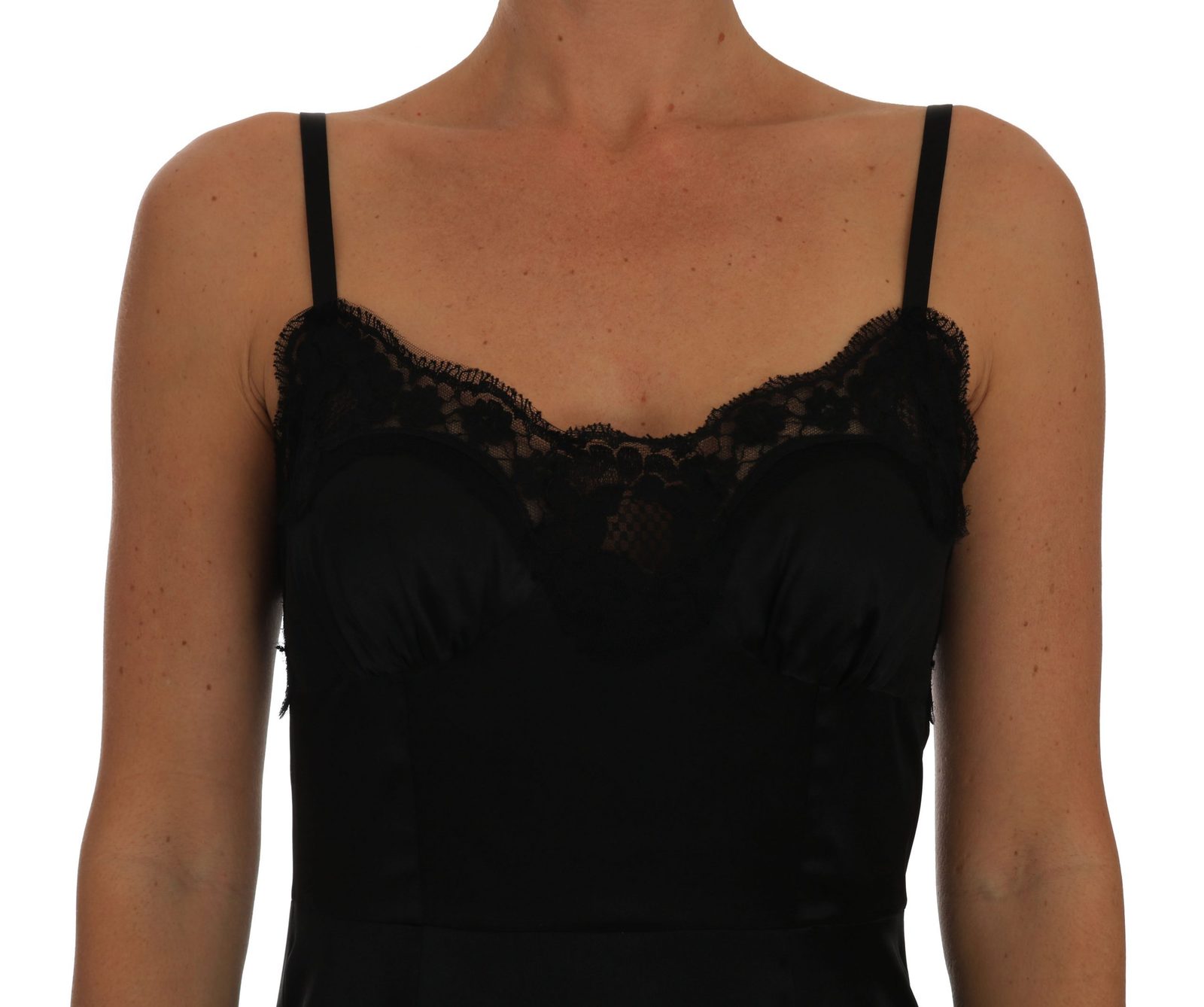 black lace lingerie gown