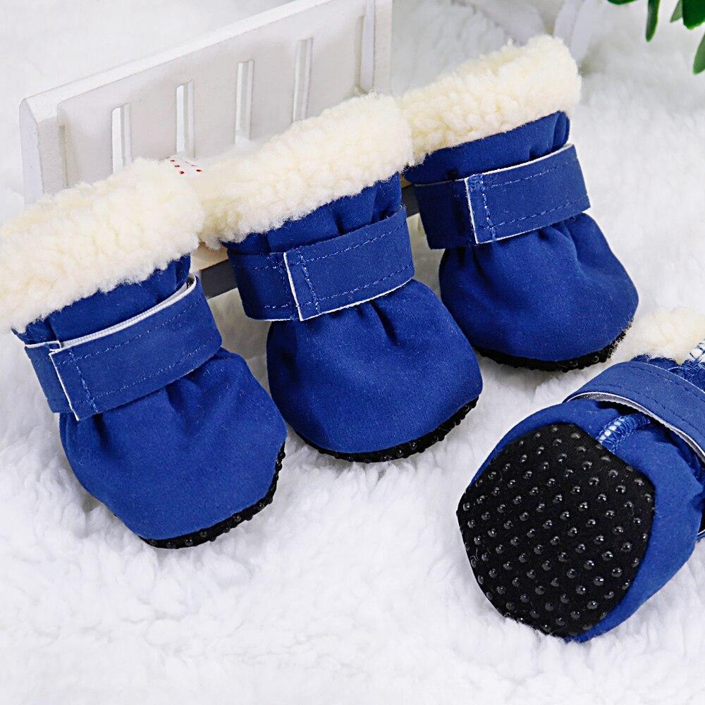 Warm Winter Pet Dog Boots Puppy Shoes For Small Dog Antislip Pet Snow