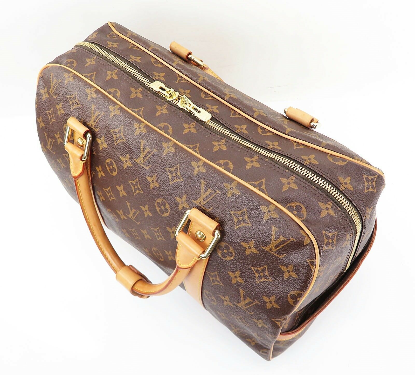 Authentic LOUIS VUITTON Carryall Monogram Canvas Duffel Bag 31674