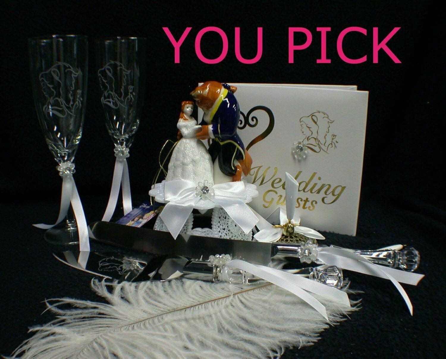 Disney Princess SNOW WHITE Prince Charming Wedding Cake Topper Fariytale WHITE 