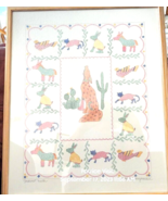 Vintage Shawn Mory McMillion Framed Signed Art Print &quot;Southwest Fiesta&quot; ... - $70.13