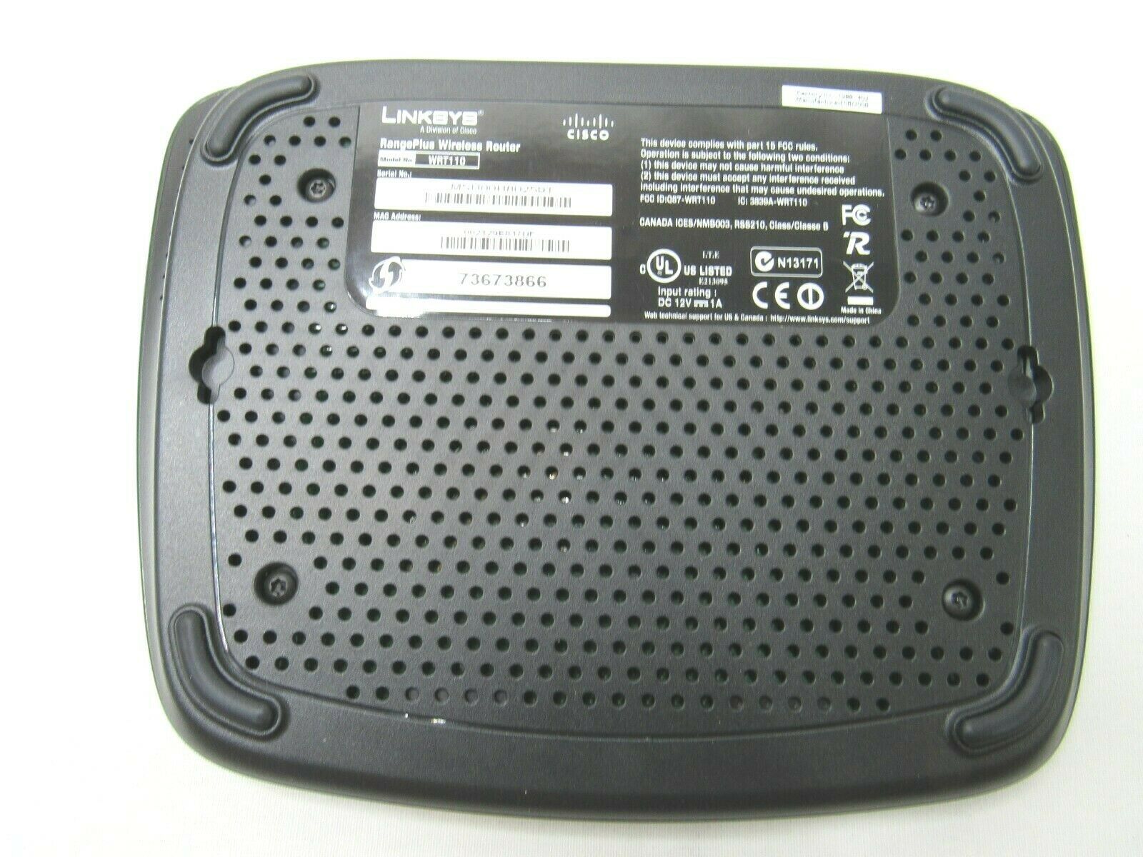 Linksys WRT110 24 Mbps 4-Port 10/100 Wireless G Router Coverage Range ...