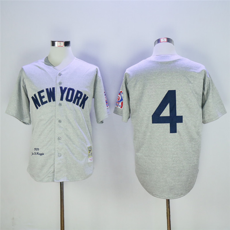 Swen Logo New York Yankees 4 Lou Gehrig Gray 1929 Throwback Baseball