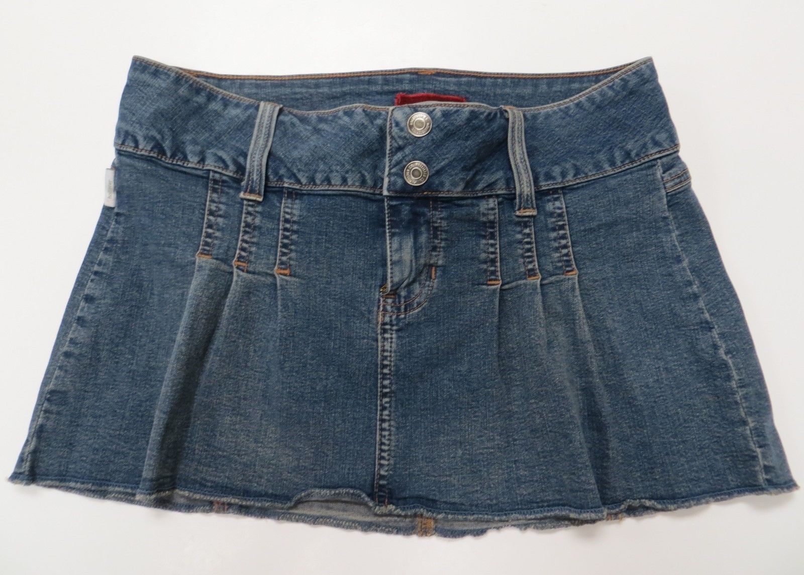 Hollister Denim Jean Mini Skirt Size 7 Medium Wash Juniors Girls - Skirts