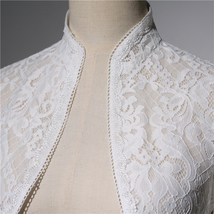 Champagne Gold Lace Wedding Shrugs Boleros Short Sleeve Wedding Guest Cover Ups image 12