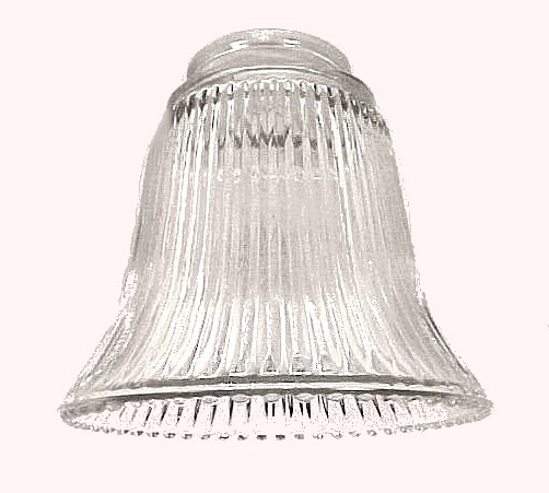 Ribbed Bell Clear Glass Light Shade 2 1, Glass Light Shades For Ceiling Fans