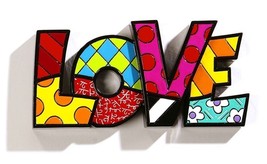 Romero Britto Word Love Table Shelf Decor Collectible #331483 Freestanding