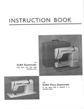 Elna Supermatic + Plana Supermatic  manual instruction Hard Copy - $10.99