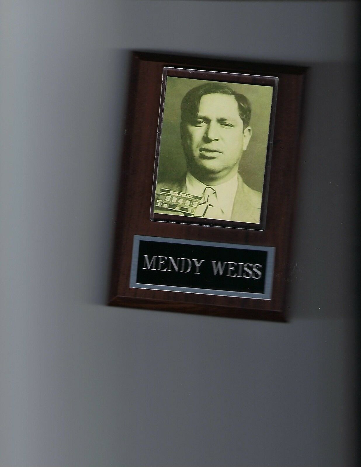 Mendy Weiss Mug Shot Plaque Mafia Organized Crime Mobster Mob Mobs Gangsters And Criminals