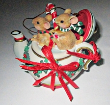 San Francisco Music Box Company Mice in Teapot Ornament  - $6.00