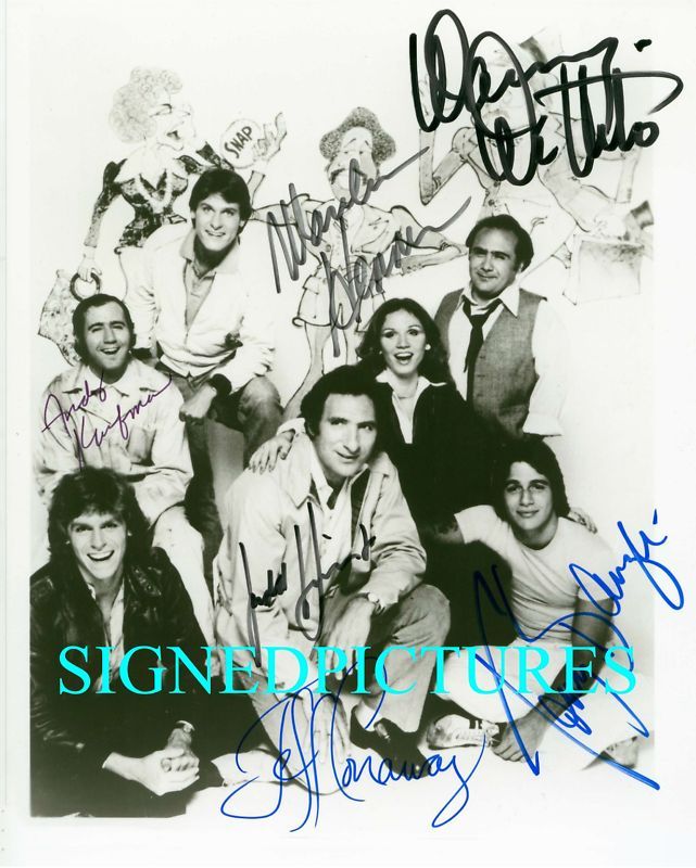 TAXI CAST SIGNED AUTOGRAPHED 8x10 RP PHOTO JEFF CONAWAY ANDY KAUFMAN JUDD HIRSCH
