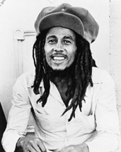 Bob Marley B&W In Cap Smiling 16x20 Canvas Giclee - $69.99