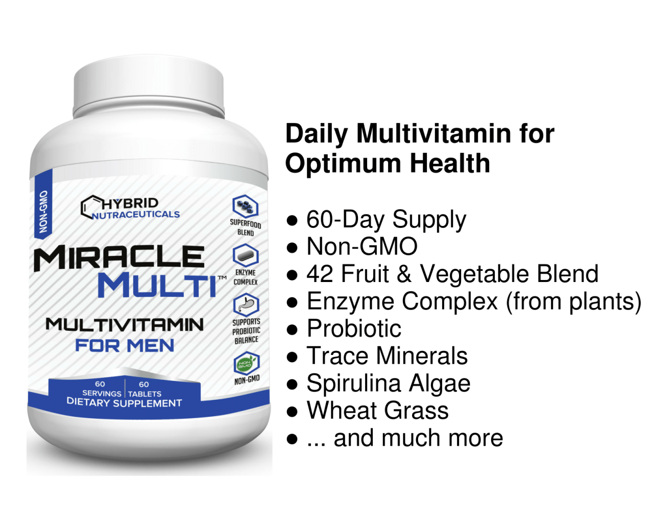 Multivitamin Mineral for Men, High Potency Mens Vitamin Supplement (2