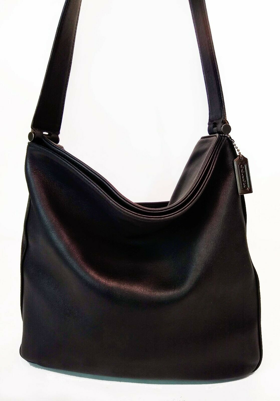 Vintage Coach Legacy Black Leather Slouch Hobo Shoulder Bag Purse 9180, USA Made - Women's