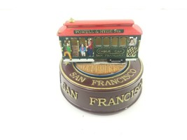 San Francisco Cable Car Cart Rotating Music Box Plays Tune City by the B... - $33.67