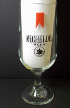 Michelob Red Ribbon stemmed beer glass 8 oz Anheuser Busch 1896 logo - £6.82 GBP