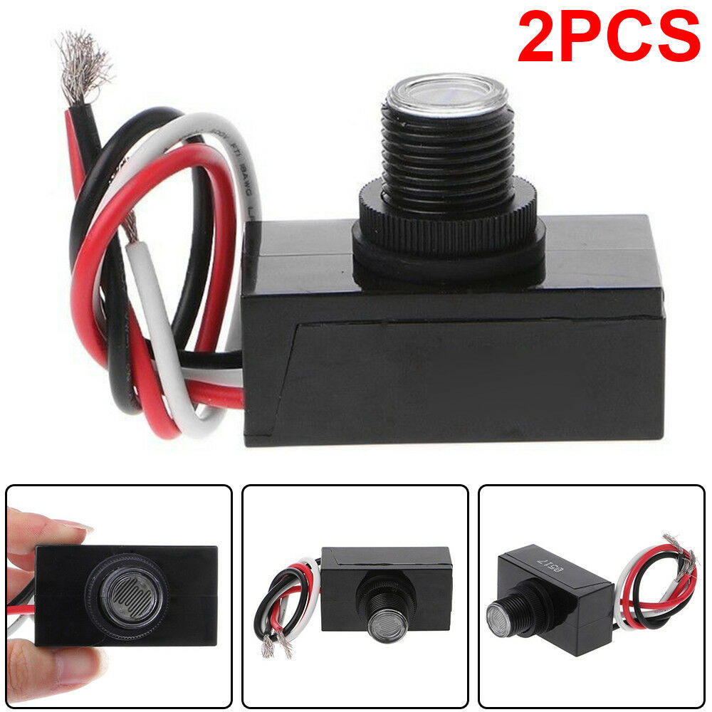 2x Outdoor Hard-Wired Post Eye Light Control with Photocell Light