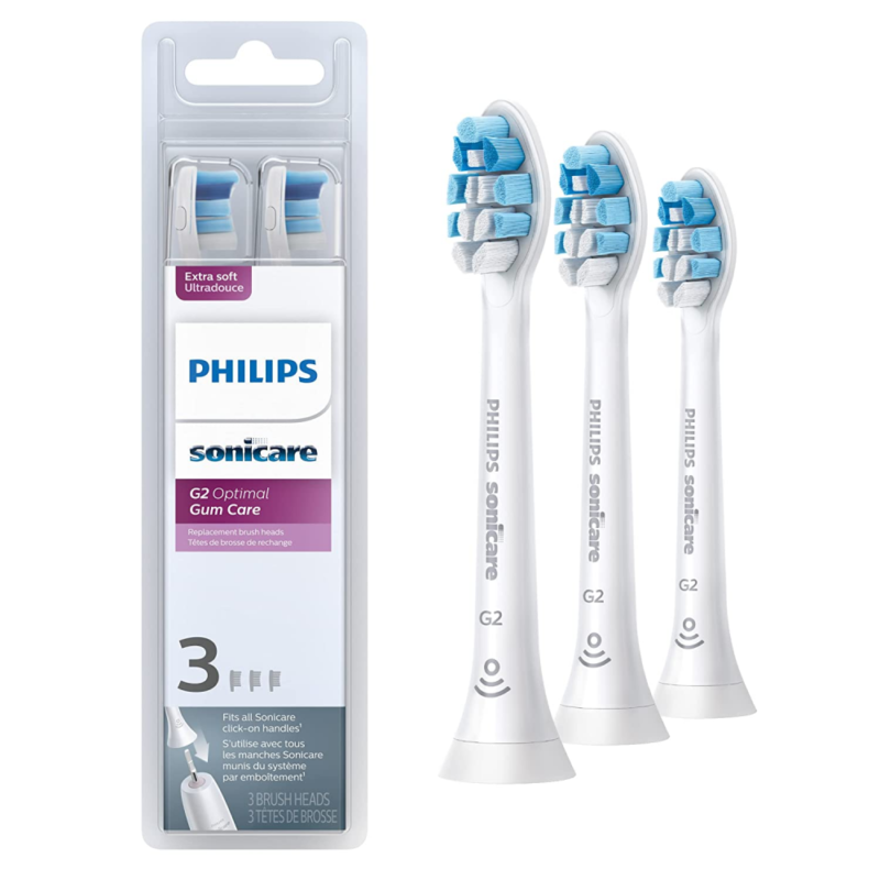 Philips Sonicare Genuine G2 Optimal Gum Health 3 Count (Pack of 1), White  - $46.99