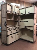 NauticalMart Mayfair Steamer Trunk Secretary (Vintage Cigar) - Home Decor image 3
