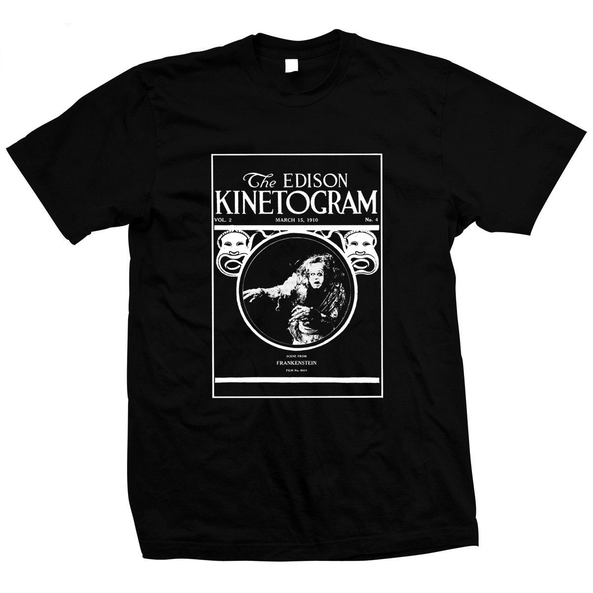 Frankenstein Edison Kinetogram - Pre-shrunk, Hand-screened 100% cotton tee-shirt