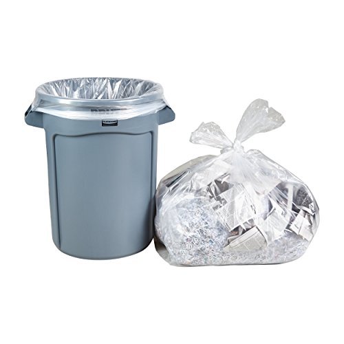5560 Gallon Clear Plastic Trash Bags, Large Recycling Garbage Bags, 50